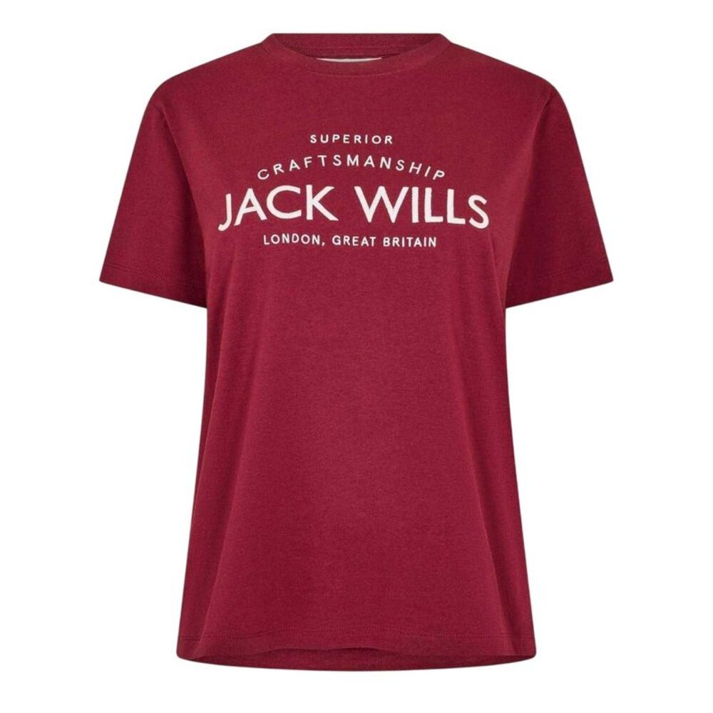 Jack Wills Womens/Ladies Forstal Boyfriend T-Shirt / Wine